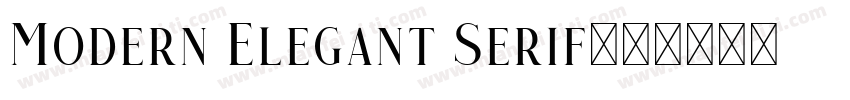 Modern Elegant Serif字体转换